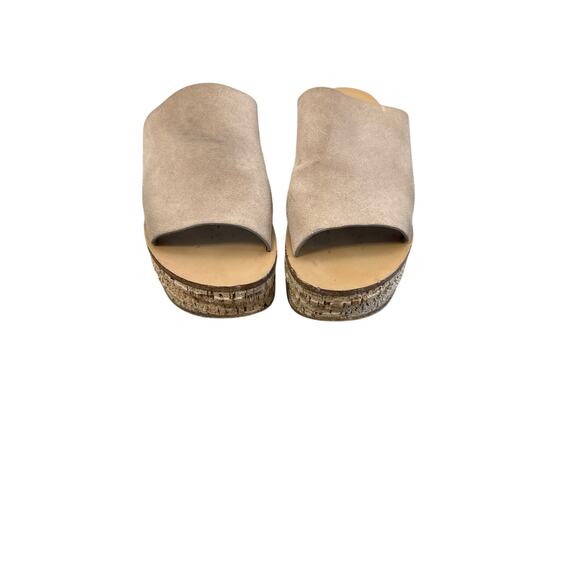 Chloé Shoes - Chloe Cork Wedge Tan Suede Sz 39.5